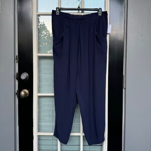 Deep blue EILEEN FISHER 100% silk pants